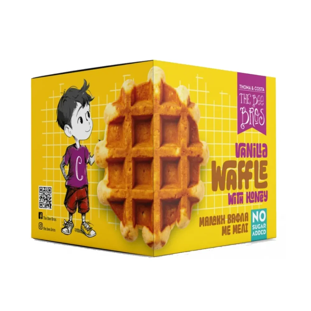 The Bee Bros Βάφλα Βανίλια με Μέλι 120g