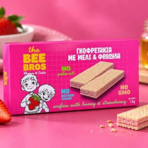 The Bee Bros Γκοφρετάκια με Μέλι & Φράουλα 135g